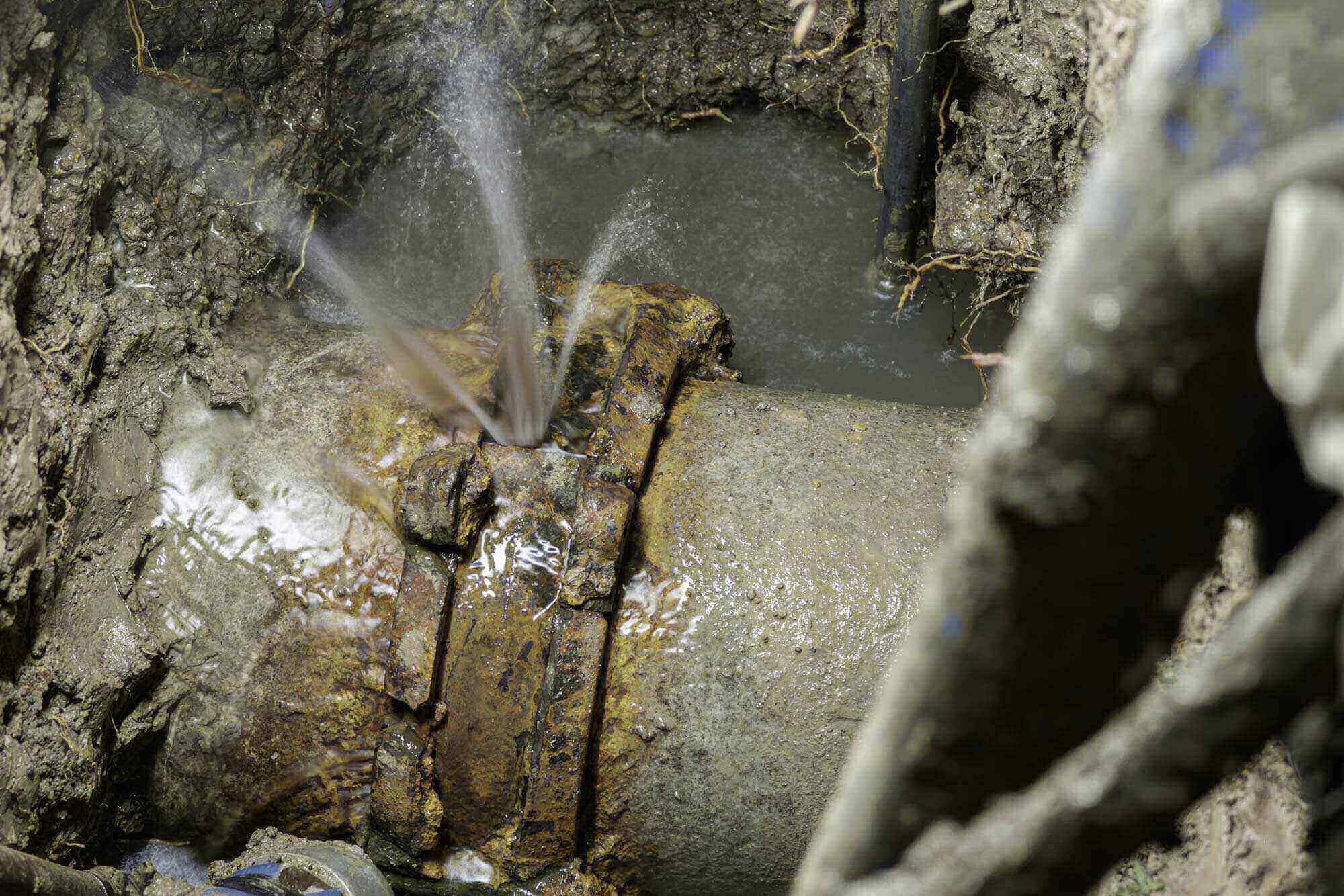 leak detection water break underground repair